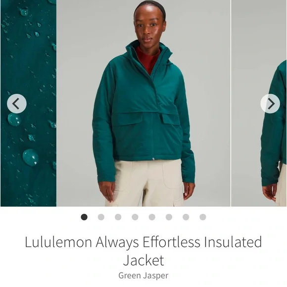 EUC Lululemon Green jasper always effortless Insulated Jacket - Picture 1 of 3